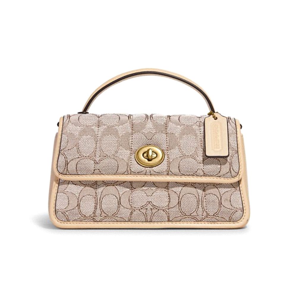 Coach Turnlock 20 Top Handle Fashion Cotton And Leather Tote Crossbody Bag Small Women Bags Lime Ivory C5279-B4SHG Basic Set (Bag+Dust Bag)
Coach Turnlock 20 Top Handle Fashion Cotton And Leather Tote Crossbody Bag Small Women Bags Lime Ivory C5279-B4SHG Basic Set (Bag+Dust Bag)