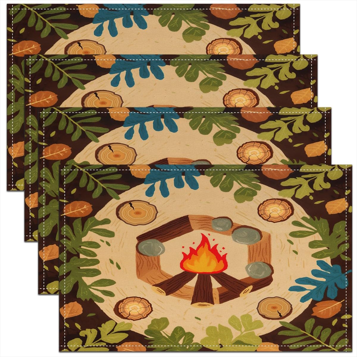 Campfire Play Placemats for Dining Table Indoor Outdoor Kitchen Tree Stump Placemats Set of 4 Cartoon Stones Table Mats Placemat 4pcs-12x18
Campfire Play Placemats for Dining Table Indoor Outdoor Kitchen Tree Stump Placemats Set of 4 Cartoon Stones Table Mats Placemat 4pcs-12x18