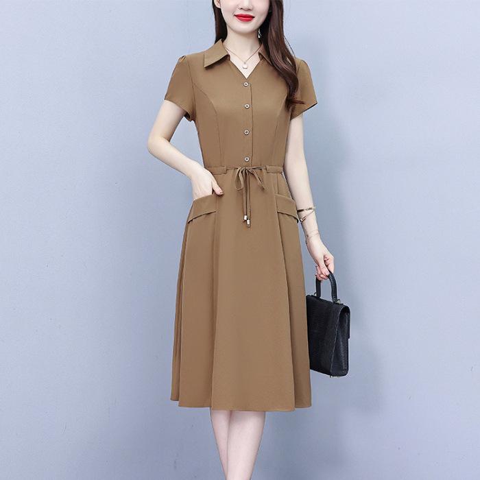 YYFS женские модные летние весенние однотонные повседневные платья с короткими рукавами и воротником-поло с высокой талией и принтом XL
YYFS женские модные летние весенние однотонные повседневные платья с короткими рукавами и воротником-поло с высокой талией и принтом XL