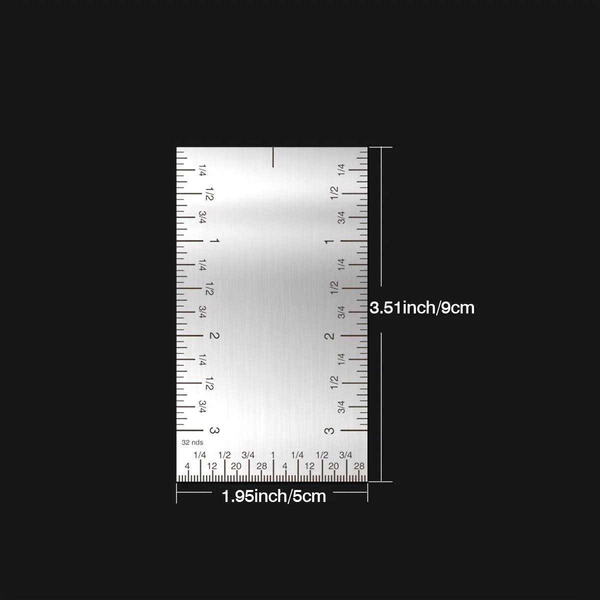 3-Inch Stainless Steel Precision Square Ruler, Dual Scale Metric/Imperial Conversion, Compact & Portable Pocket Measuring Tool
3-Inch Stainless Steel Precision Square Ruler, Dual Scale Metric/Imperial Conversion, Compact & Portable Pocket Measuring Tool