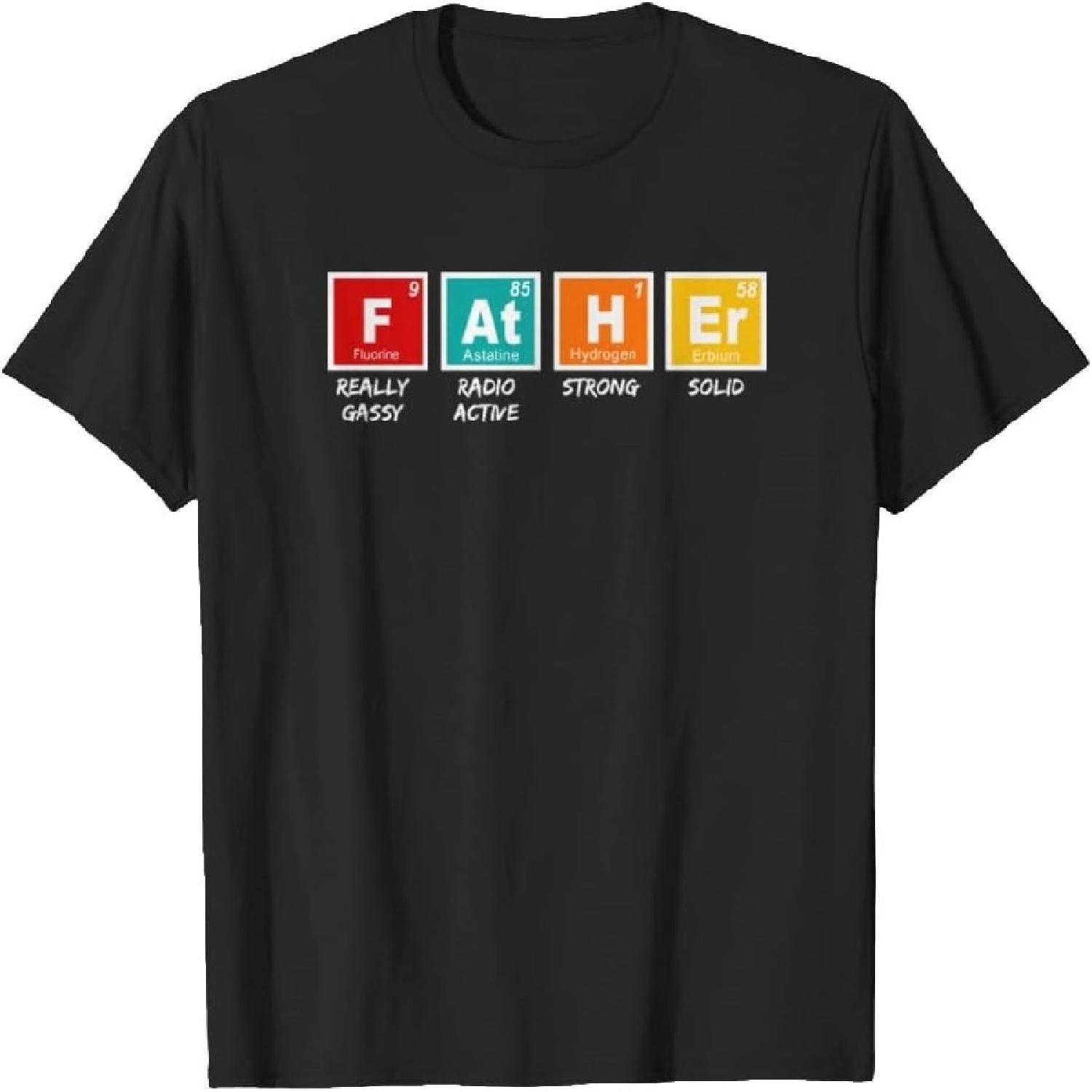 Father Periodic Chemical Elements Crewneck Classic Short Sleeve T-Shirt, Dad Shirts Black XXXXXL чорний
Father Periodic Chemical Elements Crewneck Classic Short Sleeve T-Shirt, Dad Shirts Black XXXXXL чорний