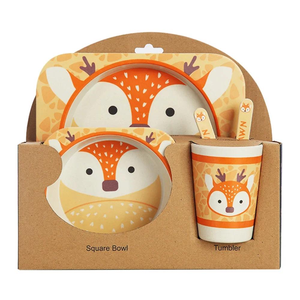 5pcs/sets Dish Tableware Set Natural Bamboo Fiber Bowl With Cup Spoon Plate Fork Feeding Dishes for Kids Utensils Wholesale
5pcs/sets Dish Tableware Set Natural Bamboo Fiber Bowl With Cup Spoon Plate Fork Feeding Dishes for Kids Utensils Wholesale