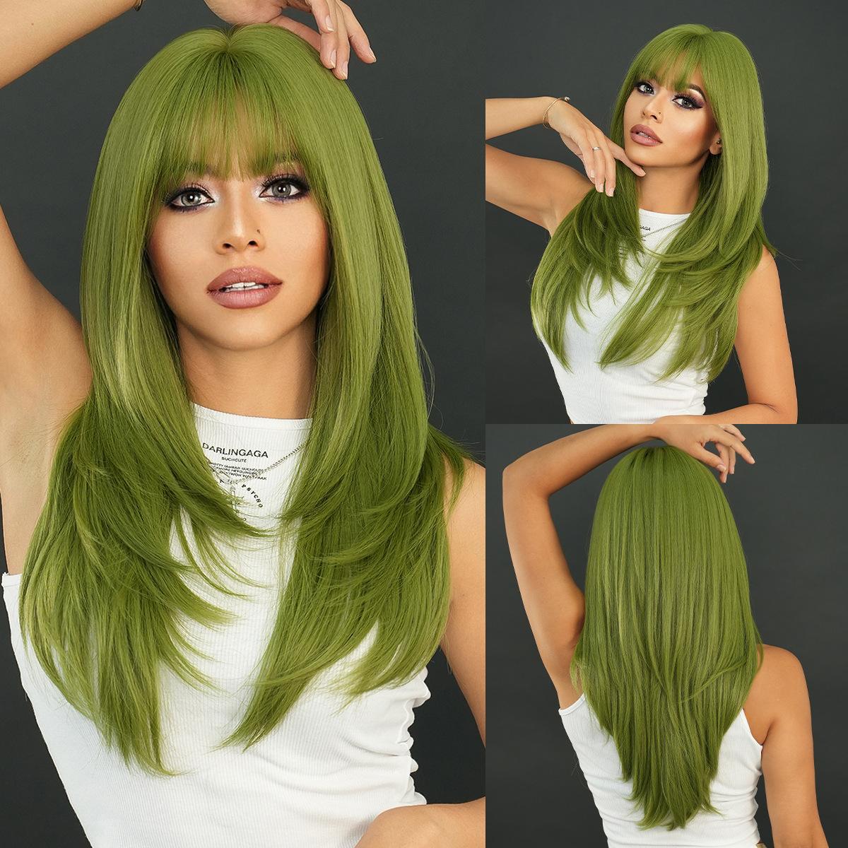 New Fashionable Long Straight Women s Wig with High-level Synthetic Full Head Cover
New Fashionable Long Straight Women s Wig with High-level Synthetic Full Head Cover