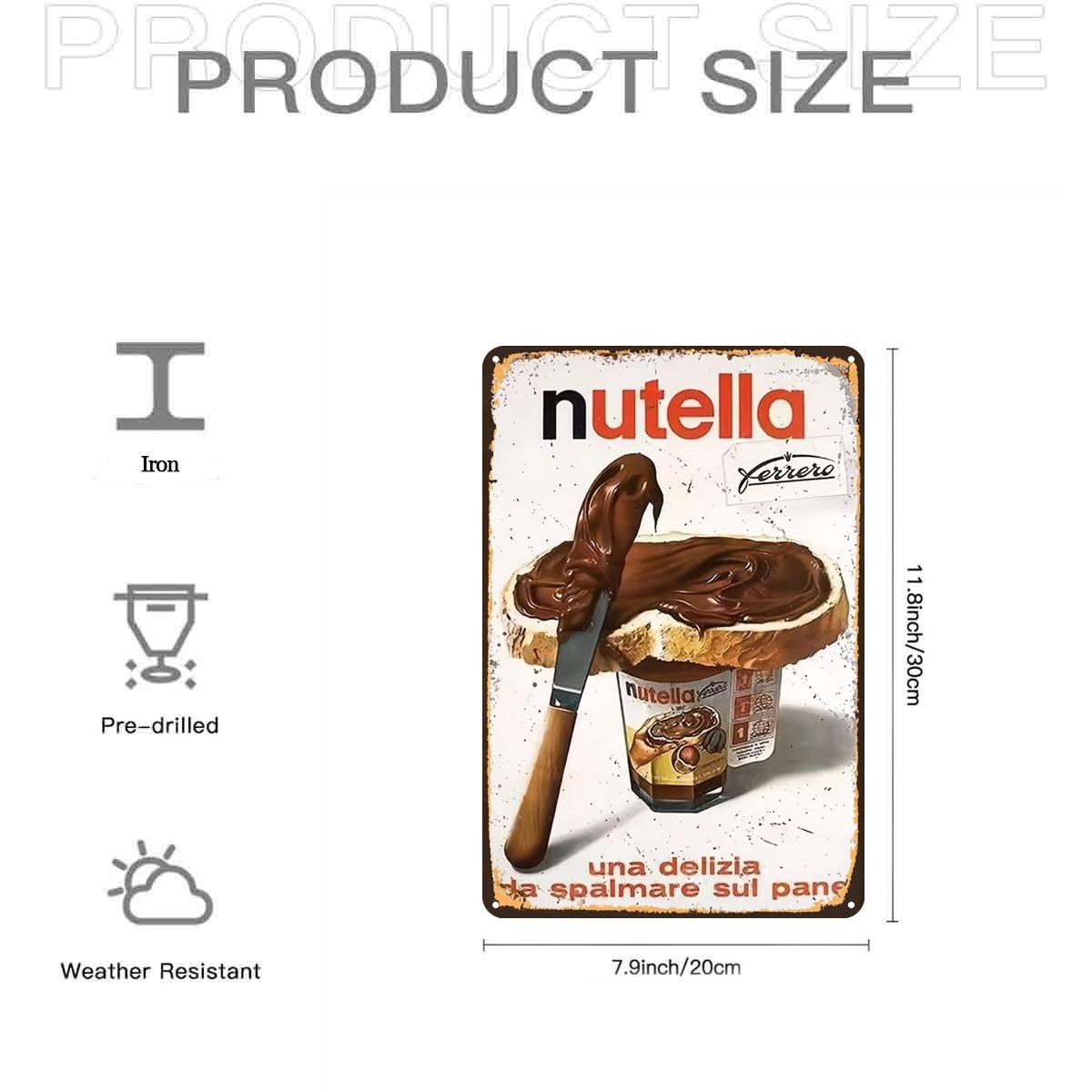 Винтажная металлическая вывеска Nutella для хлеба x Ретро металлическое настенное искусство с предварительно просверленными отверстиями Декор для дома Кухня Сад Ванная комната 20x30cm(7.8x11.8inch)
Винтажная металлическая вывеска Nutella для хлеба x Ретро металлическое настенное искусство с предварительно просверленными отверстиями Декор для дома Кухня Сад Ванная комната 20x30cm(7.8x11.8inch)
