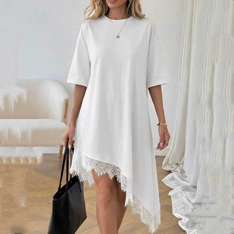 Short sleeve Plus size vintage new in dresses for women casual loose midi summer dress XXL білий
Short sleeve Plus size vintage new in dresses for women casual loose midi summer dress XXL білий