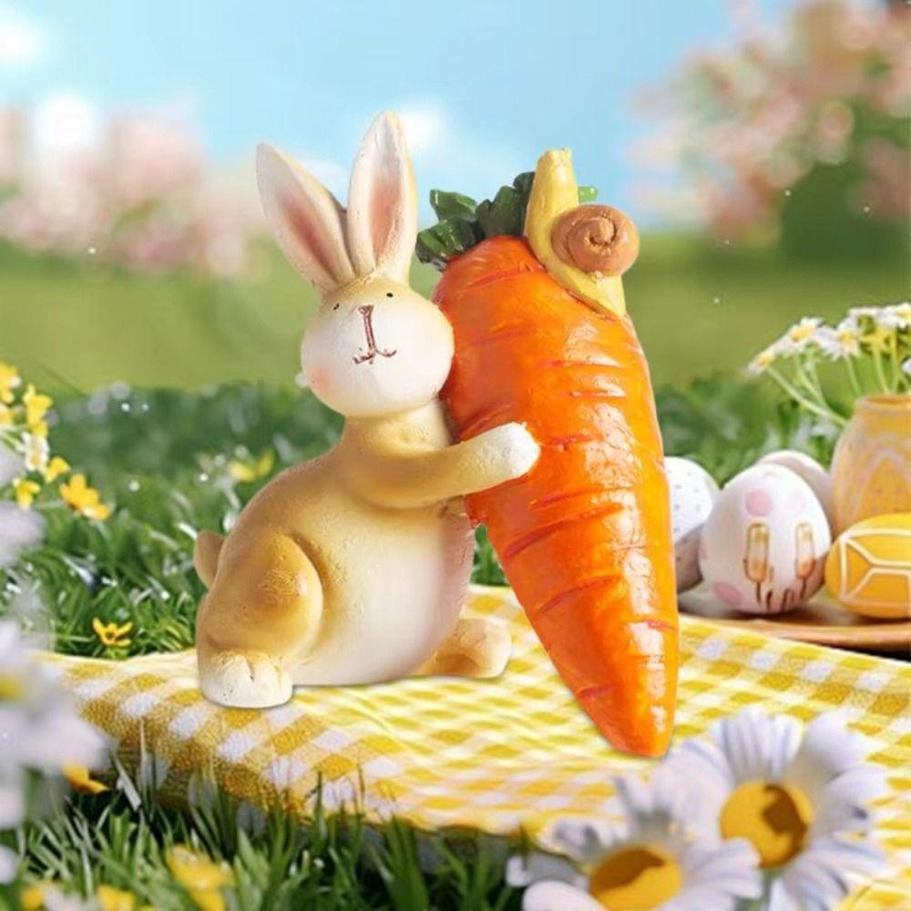 Kawaii Пасхальный кролик Морковка Статуэтка Мини Пасхальное животное Скульптура Гостиная Style 2
Kawaii Пасхальный кролик Морковка Статуэтка Мини Пасхальное животное Скульптура Гостиная Style 2