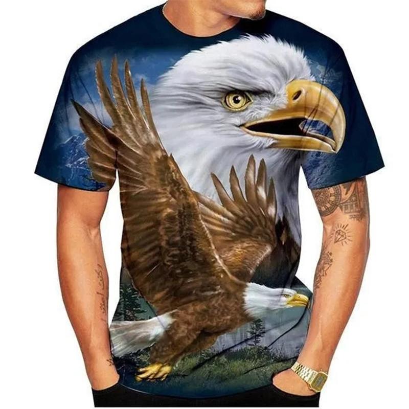 Summer Round Neck 3D Eagle The National Bird of The United States Print Top Fashionable Casual Short Sleeved Men s T-shirts 5XL
Summer Round Neck 3D Eagle The National Bird of The United States Print Top Fashionable Casual Short Sleeved Men s T-shirts 5XL