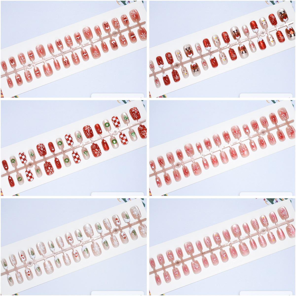 Festive Christmas Nail Art Set - 30 pcs Snowflake, Reindeer, Bell & Wreath Designs (XS/S/M)
Festive Christmas Nail Art Set - 30 pcs Snowflake, Reindeer, Bell & Wreath Designs (XS/S/M)