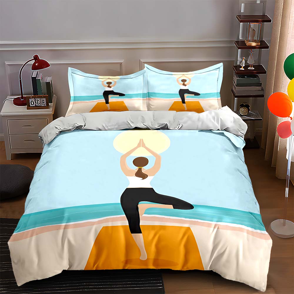 Yoga pose illustration. Bedding Duvet cover sets Duvet covers Pillowcases gifts (1 * Duvet Cover 2 * Pillowcases, without duvet insert) 135x200cm
Yoga pose illustration. Bedding Duvet cover sets Duvet covers Pillowcases gifts (1 * Duvet Cover 2 * Pillowcases, without duvet insert) 135x200cm