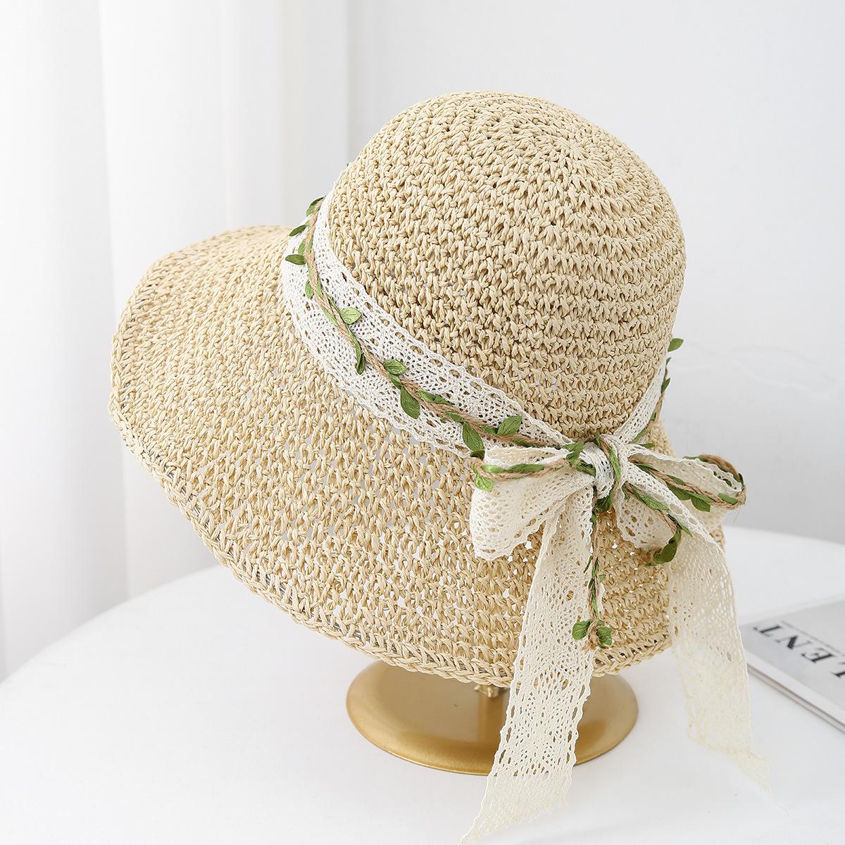 New style floral vine bow summer straw hat, wide-brimmed women s hat, Yunnan Hainan sunshade and sun protection beach hat M(56-58cm)
New style floral vine bow summer straw hat, wide-brimmed women s hat, Yunnan Hainan sunshade and sun protection beach hat M(56-58cm)