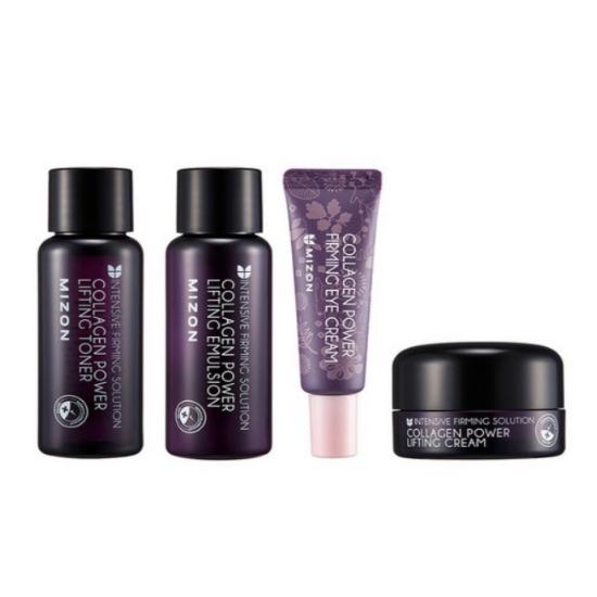 MIZON Колагеновий підтягуючий міні-набір для догляду за шкірою (Набір з 4 засобів для зміцнення та зволоження) Mini Skincare Set
MIZON Колагеновий підтягуючий міні-набір для догляду за шкірою (Набір з 4 засобів для зміцнення та зволоження) Mini Skincare Set