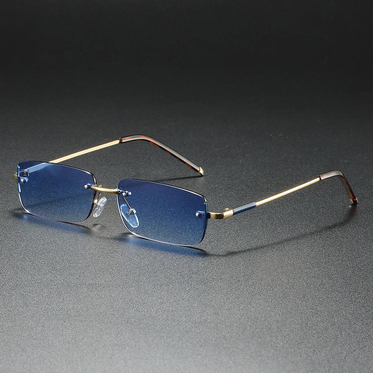 Fashion Rimless Sunglasses Rectangle Popular Women Glasses Men Shades Small Square Eyeglass For Female Male Traveling Oculos 1PC
Fashion Rimless Sunglasses Rectangle Popular Women Glasses Men Shades Small Square Eyeglass For Female Male Traveling Oculos 1PC