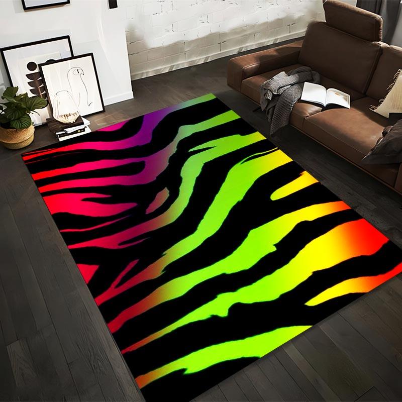 Rainbow Zebra Stripe Pattern Carpet, Modern Vibrant Colorful Decor Suitable for use as an anti-slip for living room bedroom sofas 40x60cm( 15x23in )
Rainbow Zebra Stripe Pattern Carpet, Modern Vibrant Colorful Decor Suitable for use as an anti-slip for living room bedroom sofas 40x60cm( 15x23in )