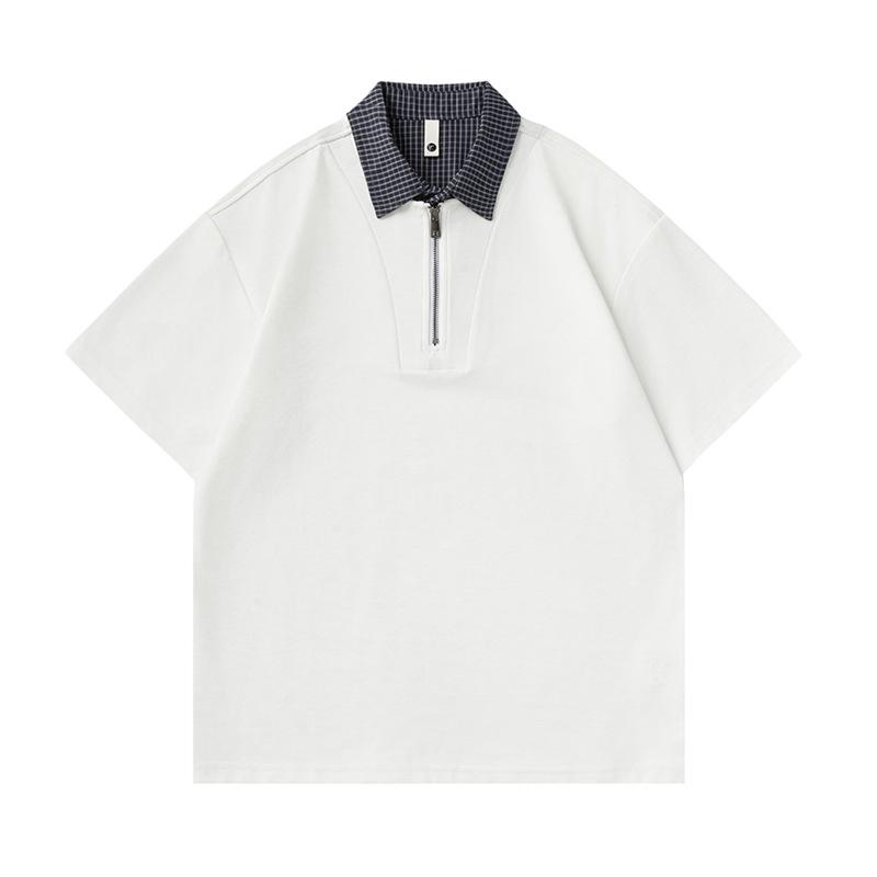 Mu Qiu Men s Color Block Plaid Short Sleeve Polo Shirt | Loose Textured Half-Zip Top 4XL (100-110 kg) білий
Mu Qiu Men s Color Block Plaid Short Sleeve Polo Shirt | Loose Textured Half-Zip Top 4XL (100-110 kg) білий