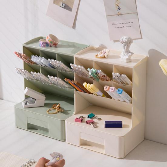 Inclined Desktop Pen Holder Multifunctional Stationery Makeup Brush Organizer Large Capacity Desk Pen Storage Box Office School Supplies
Inclined Desktop Pen Holder Multifunctional Stationery Makeup Brush Organizer Large Capacity Desk Pen Storage Box Office School Supplies