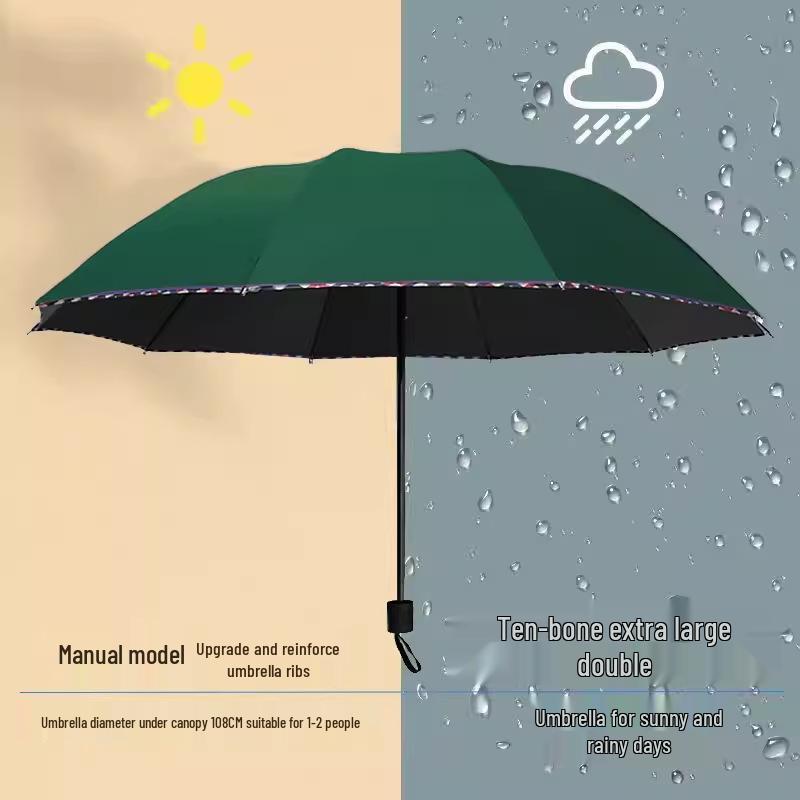 Большой двухцелевой зонт Yuzhong для мужчин и женщин - Усиленный, Ручное складывание, Защита от солнца и дождя, с черным покрытием, Легкий и портативный
Большой двухцелевой зонт Yuzhong для мужчин и женщин - Усиленный, Ручное складывание, Защита от солнца и дождя, с черным покрытием, Легкий и портативный