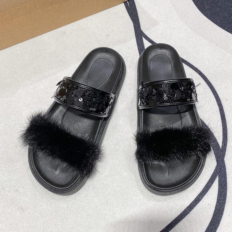 Fashion Women s Flat Sandals Summer New Round Head Plush Glitter Broadband Soft Sole Anti-slip Wear-resistant One-half Drag 35 чёрный
Fashion Women s Flat Sandals Summer New Round Head Plush Glitter Broadband Soft Sole Anti-slip Wear-resistant One-half Drag 35 чёрный