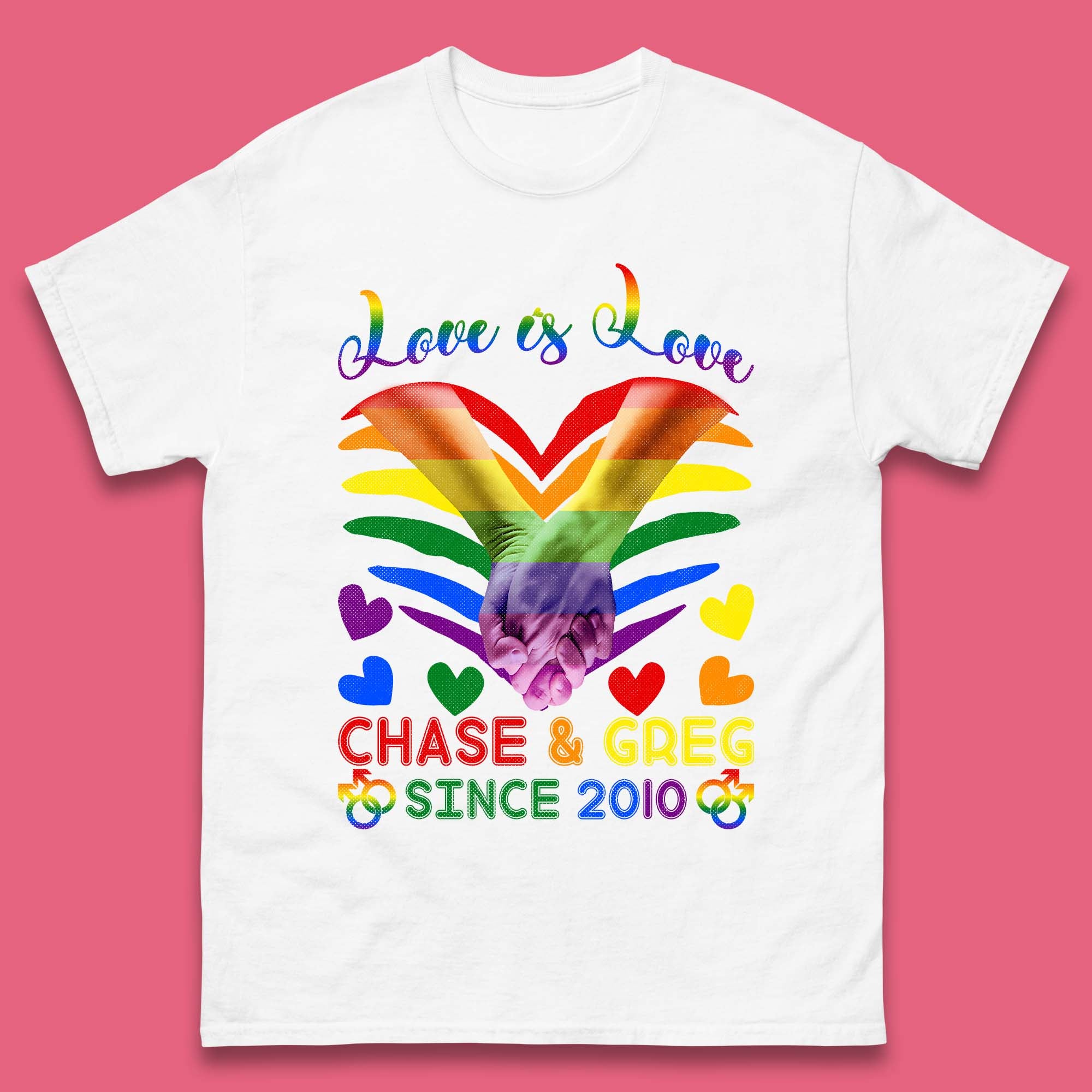 Personalised Lgbt Love Is Love Mens T-Shirt Womens Tops Tees L
Personalised Lgbt Love Is Love Mens T-Shirt Womens Tops Tees L