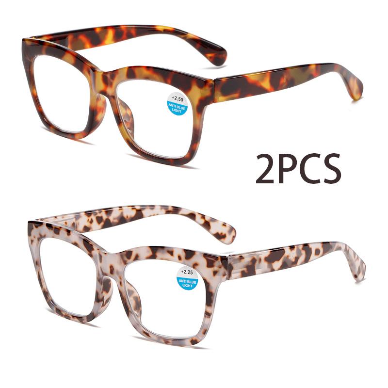 2PCS Two pairs of stylish and comfortable reading glasses, anti-blue light, suitable for men and women of all ages +100
2PCS Two pairs of stylish and comfortable reading glasses, anti-blue light, suitable for men and women of all ages +100