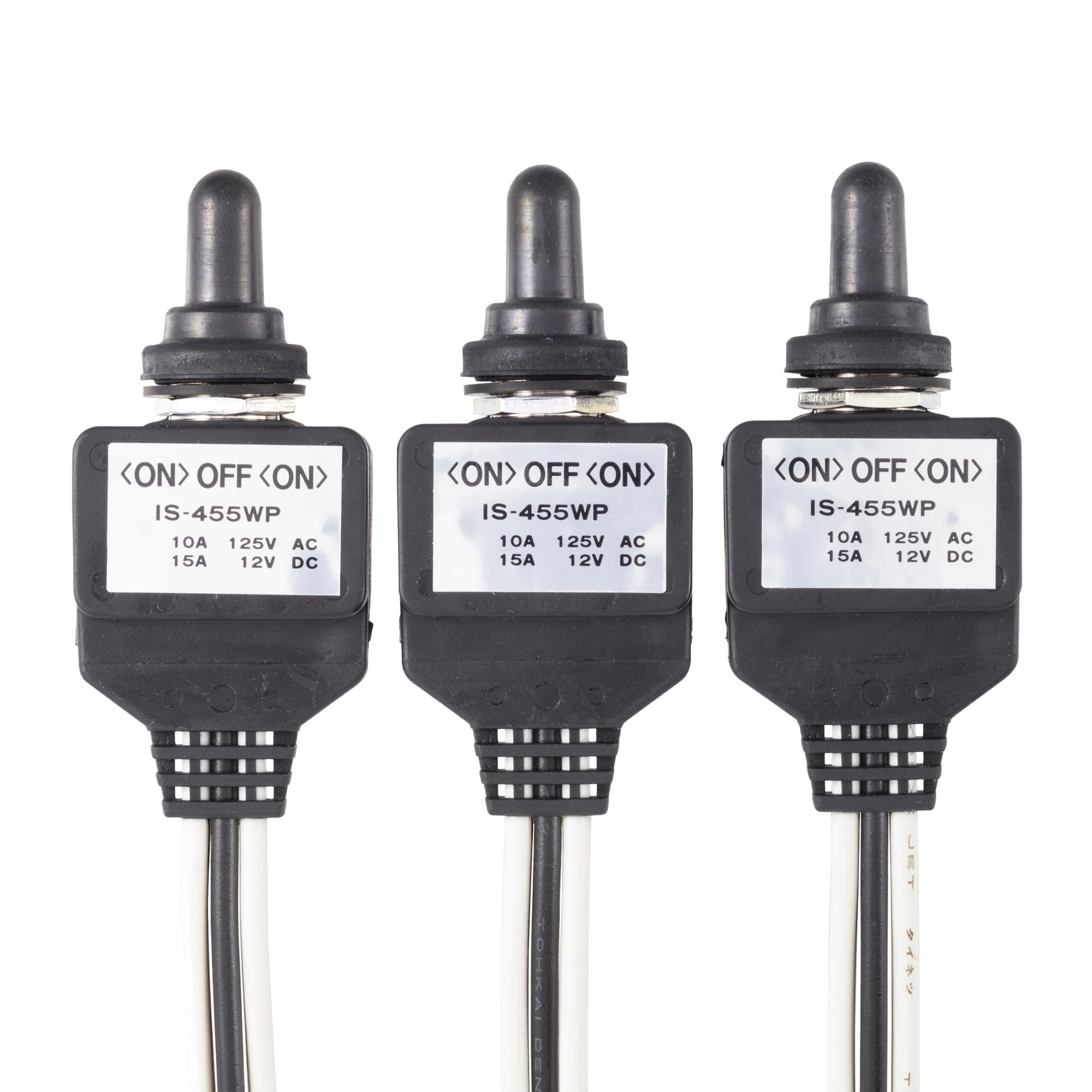 Waterproof toggle switch waterproof rubber gasket set ON M -OFF-ON M IS-455WP (hexagonal nut, cap, included) 3-piece чорний
Waterproof toggle switch waterproof rubber gasket set ON M -OFF-ON M IS-455WP (hexagonal nut, cap, included) 3-piece чорний