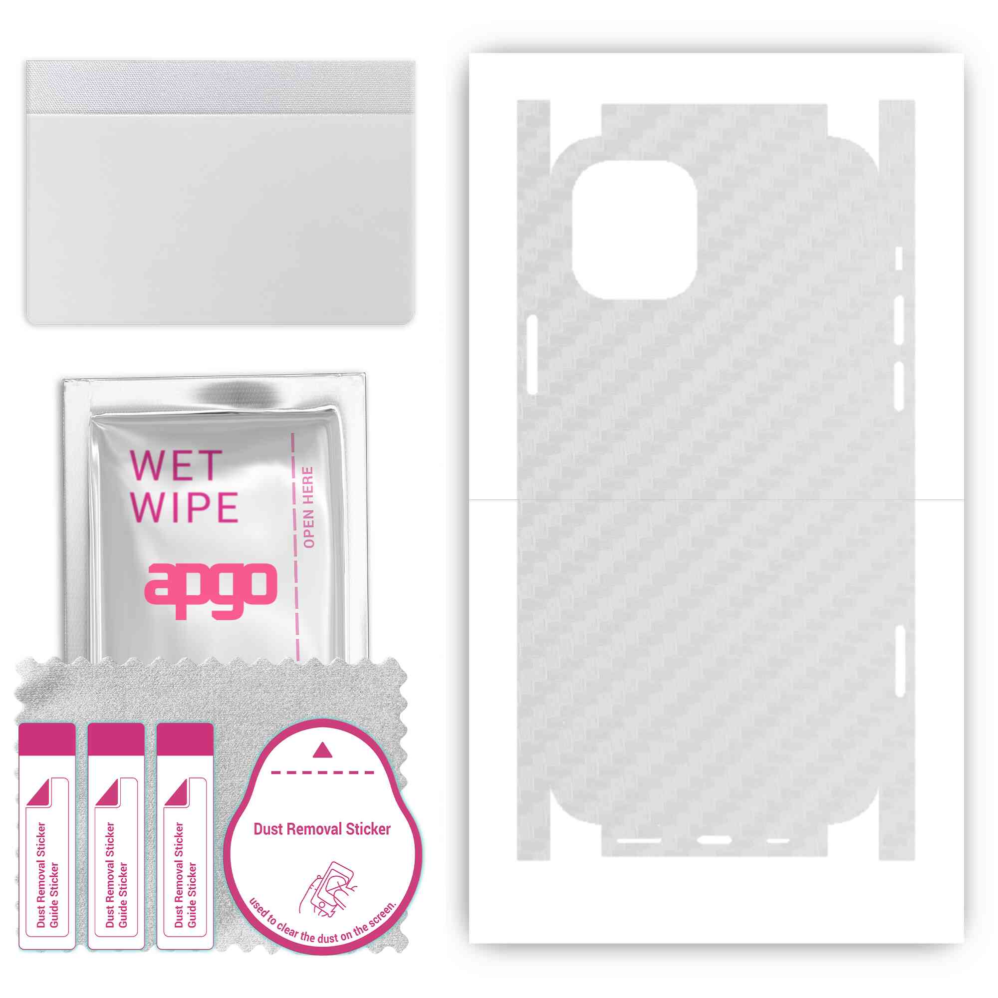 Apgo Protective Skin Sticker for the back+sides compatible with Apple iPhone 12, Full Wrap Film, Foil, Vinyl - Pattern Transparent Carbon
Apgo Protective Skin Sticker for the back+sides compatible with Apple iPhone 12, Full Wrap Film, Foil, Vinyl - Pattern Transparent Carbon