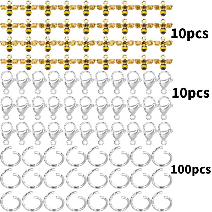 120pcs Set DIY Stainless Steel Keychain Lobster Clasps Jump Ring Pendant Alloy Rhinestone Bee Handmade Key Chain Materials Bulk
120pcs Set DIY Stainless Steel Keychain Lobster Clasps Jump Ring Pendant Alloy Rhinestone Bee Handmade Key Chain Materials Bulk