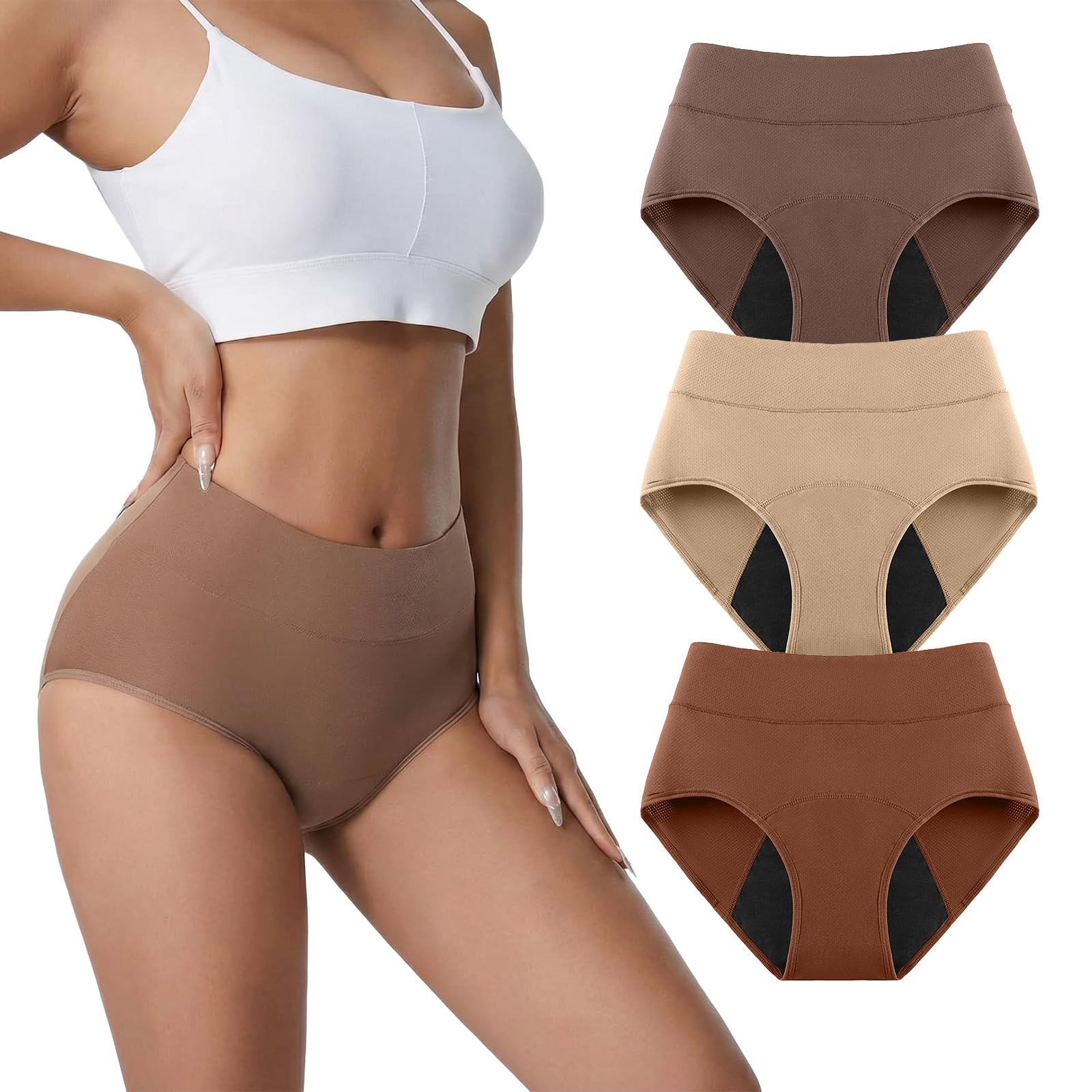 Women s Color 3-layer Absorbent Menstrual Underwear With Breathable Holes And Leak Proof Menstrual Physiological Underwear 3PC XL хакі
Women s Color 3-layer Absorbent Menstrual Underwear With Breathable Holes And Leak Proof Menstrual Physiological Underwear 3PC XL хакі