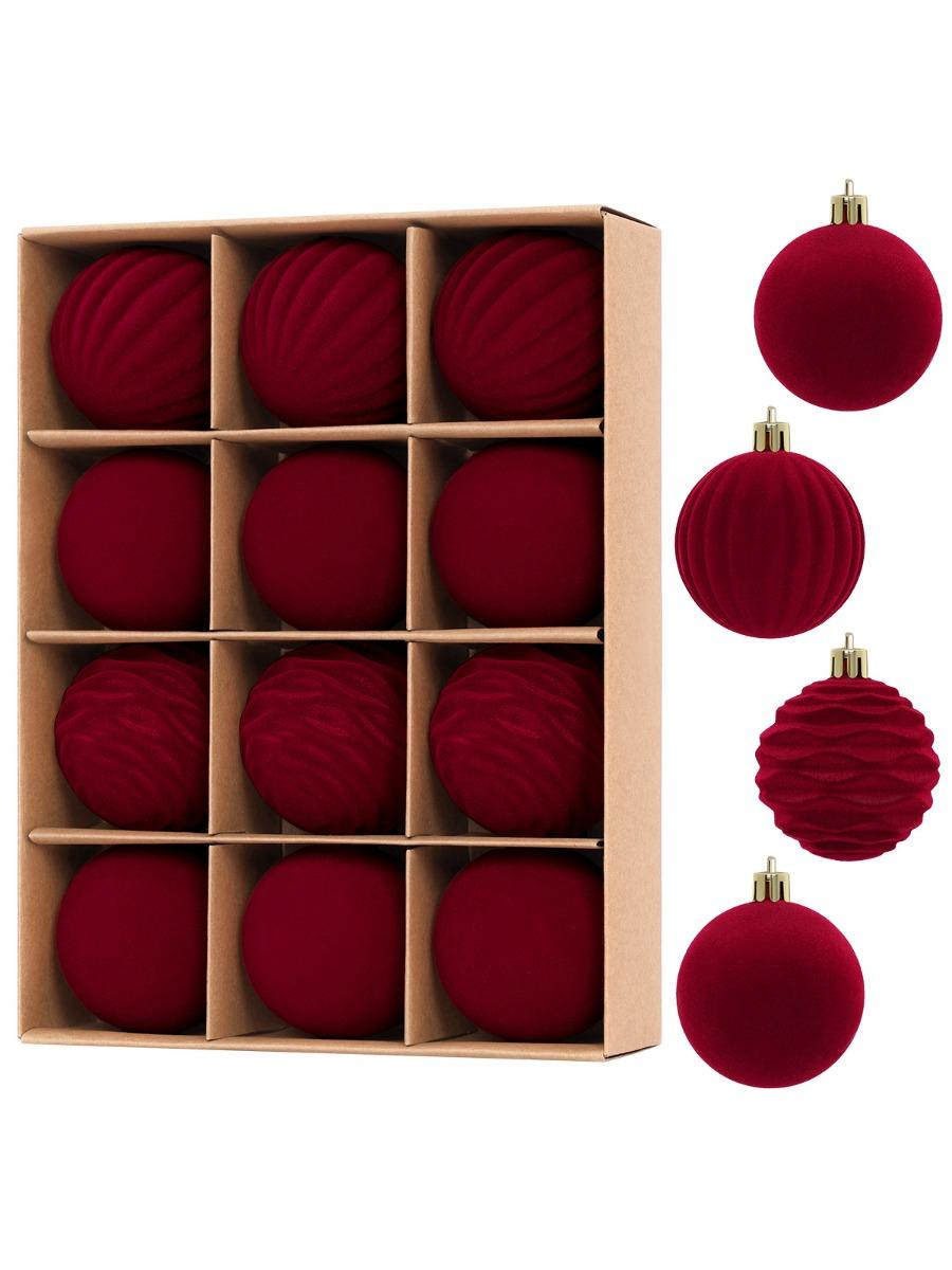 12pcs Velvet Ornaments-Red Flocked Balls with Golden Ribbons,Perfect for Holiday Tree Decorations,Mother s Day,Party Decorations
12pcs Velvet Ornaments-Red Flocked Balls with Golden Ribbons,Perfect for Holiday Tree Decorations,Mother s Day,Party Decorations
