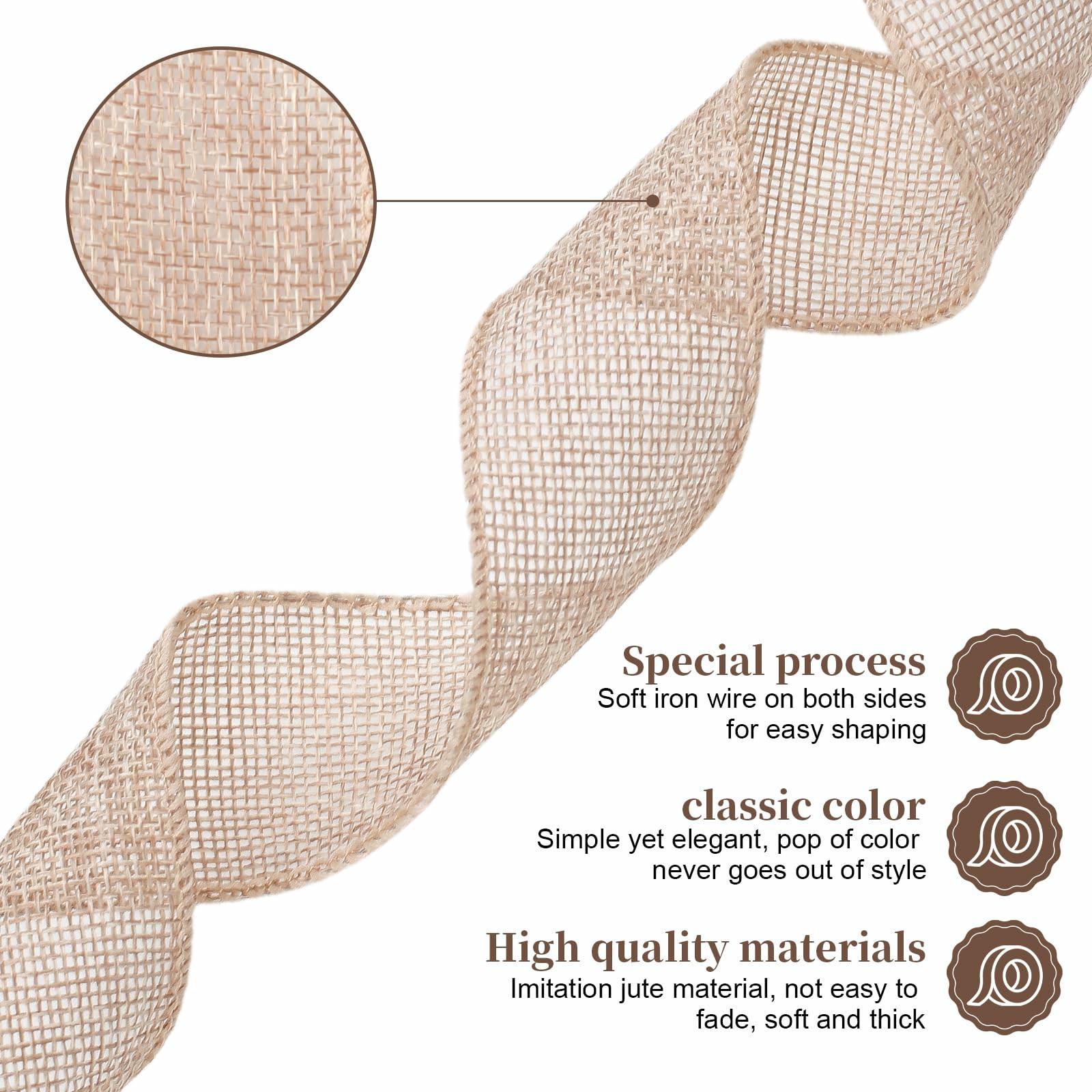 25mm Width Artificial Burlap Ribbon with Wired Edge Christmas Gift Packing DIY Crafts Wrapping Material Type A
25mm Width Artificial Burlap Ribbon with Wired Edge Christmas Gift Packing DIY Crafts Wrapping Material Type A