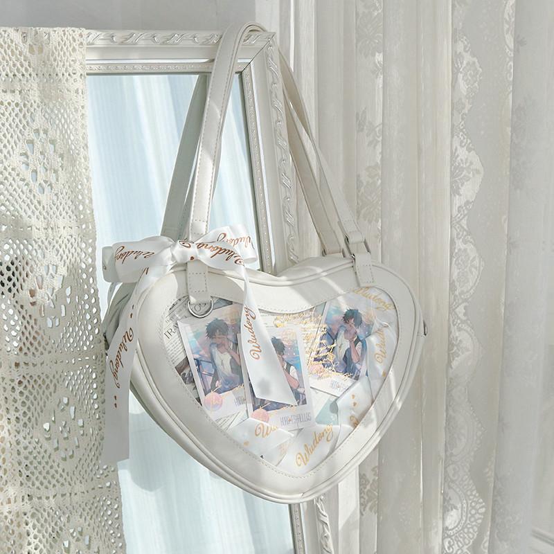 JIAERDI Lolita Transparent White Ita Bag Handbag Women New Heart Leather Crossbody Pain Bag Ladies Sweet Cute Messenger Bag 2025 31x23x6cm білий
JIAERDI Lolita Transparent White Ita Bag Handbag Women New Heart Leather Crossbody Pain Bag Ladies Sweet Cute Messenger Bag 2025 31x23x6cm білий