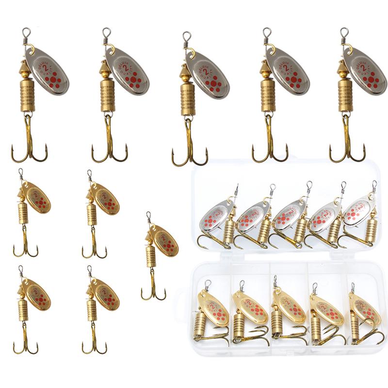 10Pcs Metal Fishing Lures Rotating Spoon Baits with Storage Box for Freshwater Saltwater A
10Pcs Metal Fishing Lures Rotating Spoon Baits with Storage Box for Freshwater Saltwater A