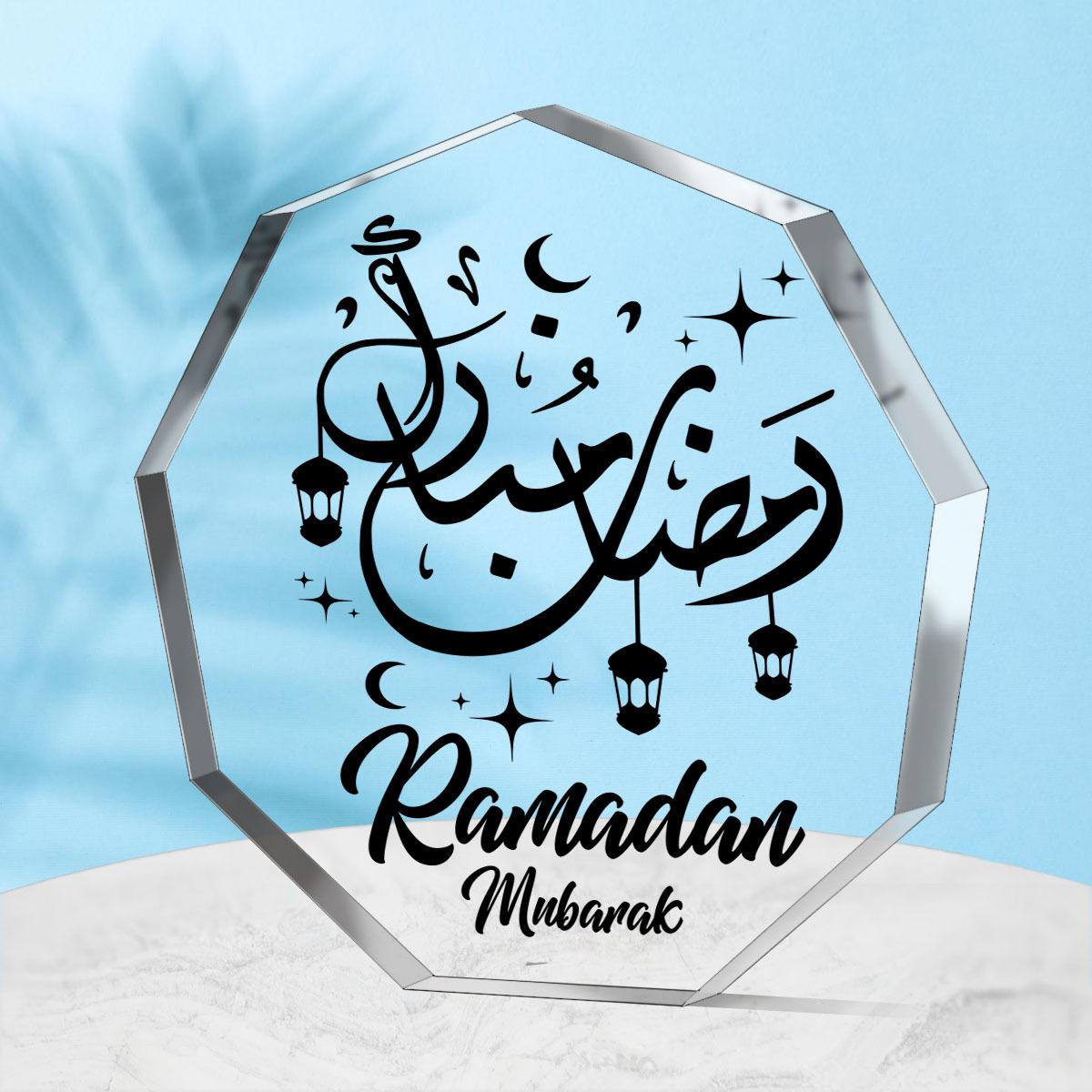 1pc Acrylic Ramadan Mubarak Plaque - Hexagon Script Decoration, Faith-Inspired Gift for Friends & Family, Versatile Home & Office Decor 10*10cm
1pc Acrylic Ramadan Mubarak Plaque - Hexagon Script Decoration, Faith-Inspired Gift for Friends & Family, Versatile Home & Office Decor 10*10cm
