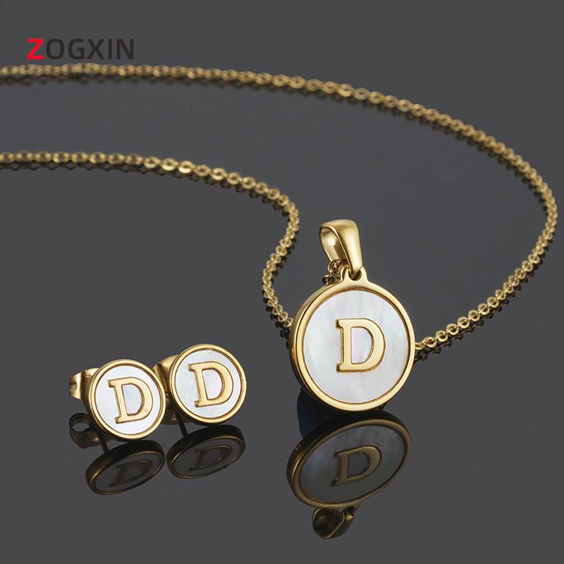 18K Gold-Plated Stainless Steel Alphabet Necklace Set: Cross-Border Women’s 26-Letter Round Shell Pendant
18K Gold-Plated Stainless Steel Alphabet Necklace Set: Cross-Border Women’s 26-Letter Round Shell Pendant