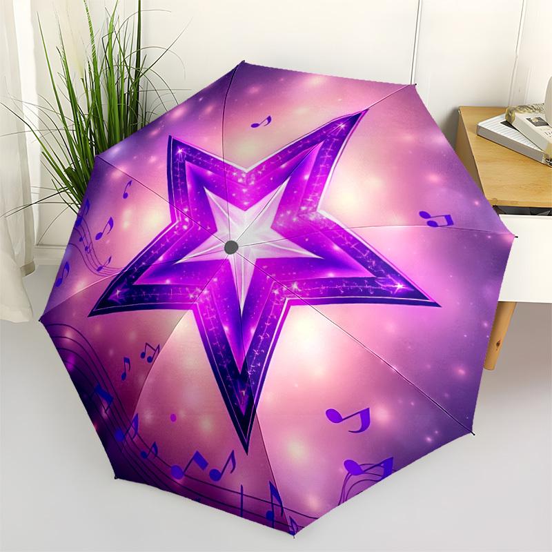 1pc Purple Star Music Notes Automatic Opening and Closing Folding Umbrella with 8 Iron Ribs - Portable, Foldable for Travel yy251124136
1pc Purple Star Music Notes Automatic Opening and Closing Folding Umbrella with 8 Iron Ribs - Portable, Foldable for Travel yy251124136