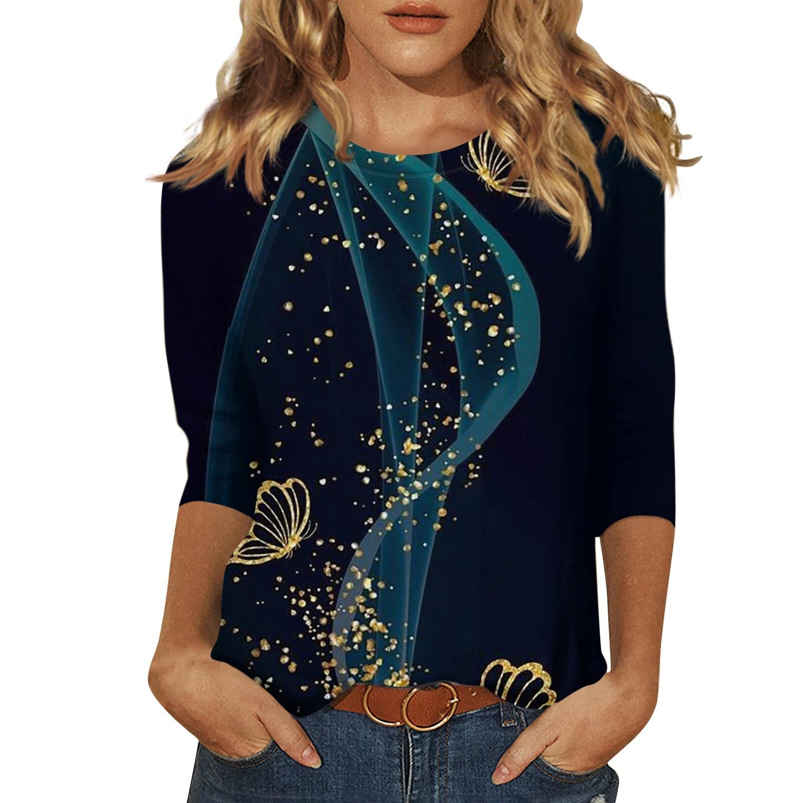 Сорочки з рукавом 3/4 для жінок Топи Трійники з малюнком Блузки Повсякденні топи великих розмірів Базові топи Пуловери Топи для жінок Жіночі топи та блузки M
Сорочки з рукавом 3/4 для жінок Топи Трійники з малюнком Блузки Повсякденні топи великих розмірів Базові топи Пуловери Топи для жінок Жіночі топи та блузки M