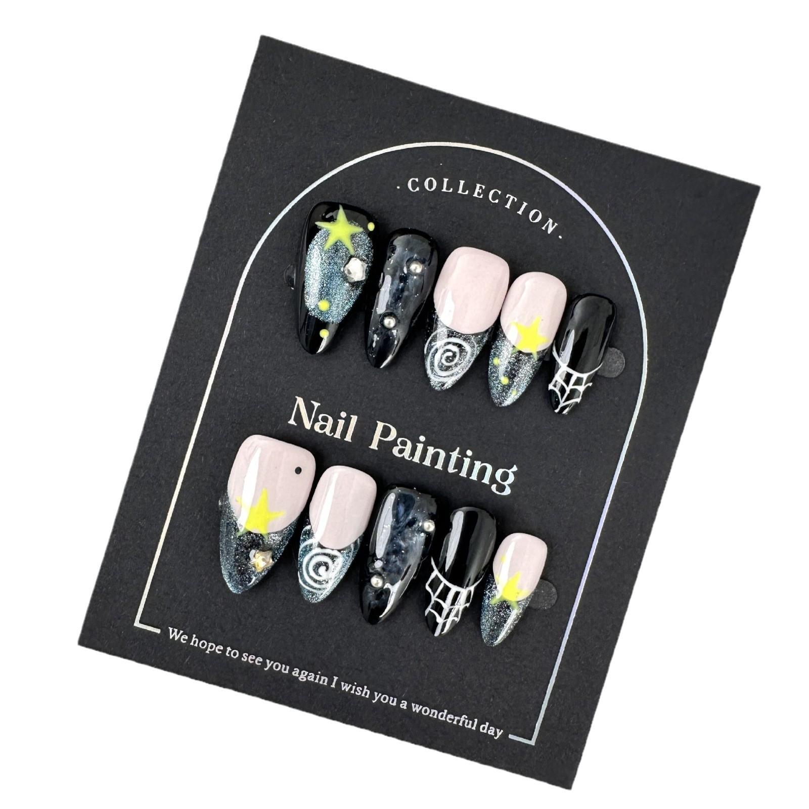 Звезды Небо Расписанные вручную Накладные ногти Летние Премиум ручной работы Накладные ногти EU US Стиль Наклейки для ногтей Миндалевидный дизайн ногтей L
Звезды Небо Расписанные вручную Накладные ногти Летние Премиум ручной работы Накладные ногти EU US Стиль Наклейки для ногтей Миндалевидный дизайн ногтей L