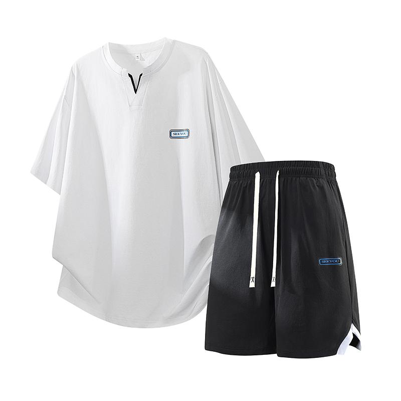 Summer Casual Sports Suit Men s Short Sleeved Two-piece Set XL білий
Summer Casual Sports Suit Men s Short Sleeved Two-piece Set XL білий