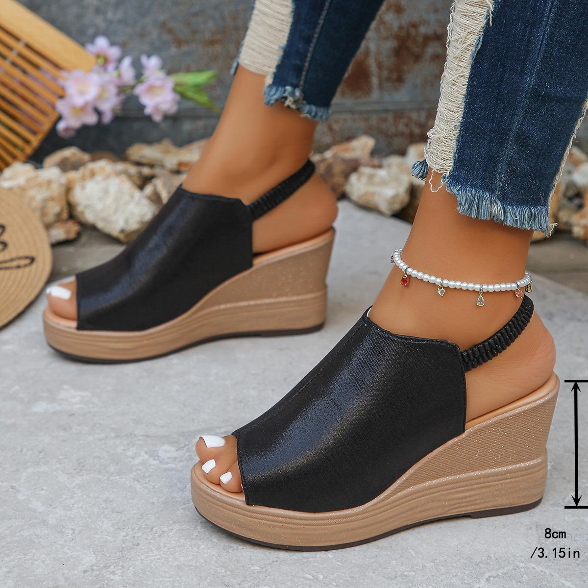 35-43 Summer Fashion 2026 Women Slip on Platform Wedges Peep Toe Comfortable Non-slip Sandals Plus Size Shoes for Women 43 чорний
35-43 Summer Fashion 2026 Women Slip on Platform Wedges Peep Toe Comfortable Non-slip Sandals Plus Size Shoes for Women 43 чорний
