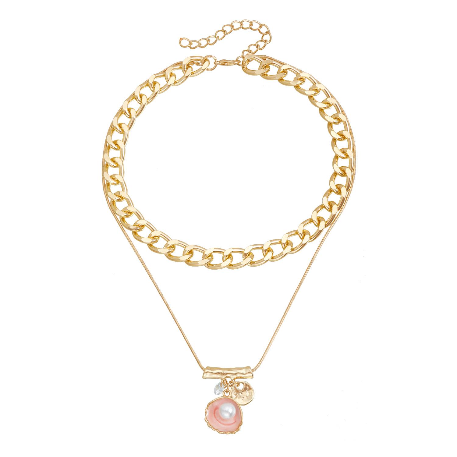 Pink sea shell inlaid pearl necklace light luxury design choker collarbone chain золотой
Pink sea shell inlaid pearl necklace light luxury design choker collarbone chain золотой
