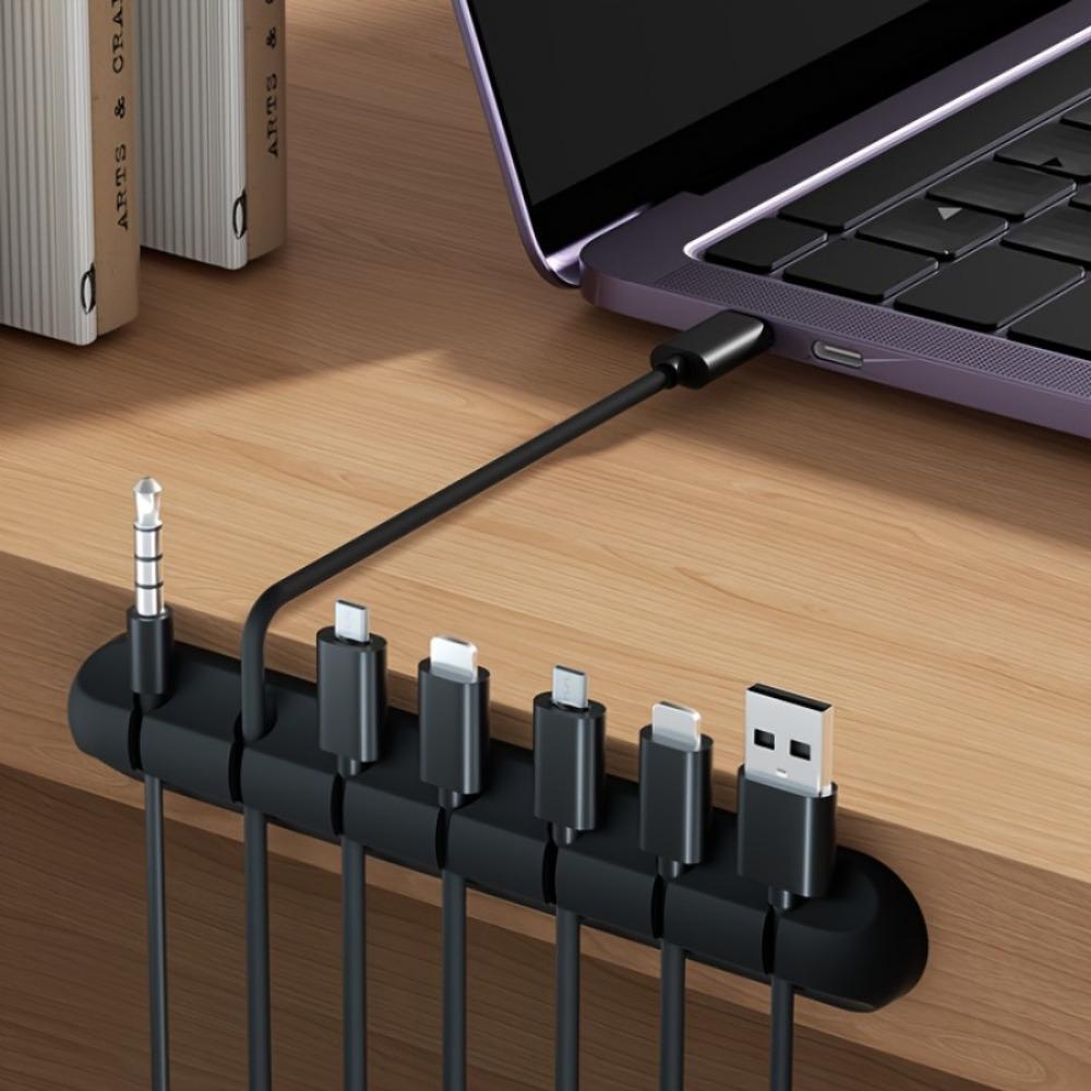 Органайзер для кабелю з 3/5/7 отворами керує гнучкою намоткою USB із акуратним силіконовим затискачем, захисною кришкою для миші, клавіатури та навушників. 3-hole білий
Органайзер для кабелю з 3/5/7 отворами керує гнучкою намоткою USB із акуратним силіконовим затискачем, захисною кришкою для миші, клавіатури та навушників. 3-hole білий