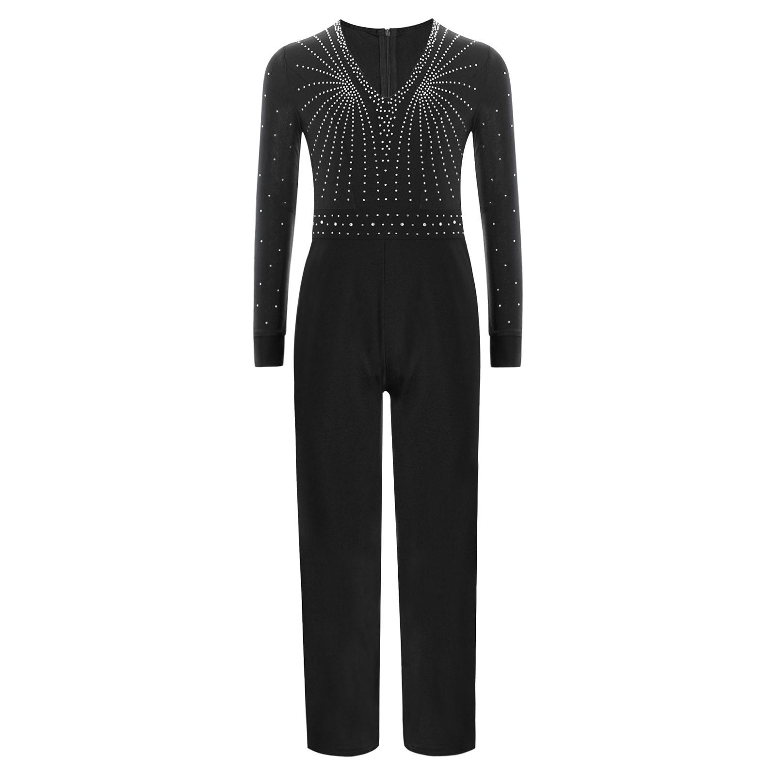 Хлопчачий танцювальний комбінезон з кольоровим блочним дизайном, V-подібним вирізом, довгим рукавом, боді на всю довжину для латиноамериканських виступів 11-12 Years чорний
Хлопчачий танцювальний комбінезон з кольоровим блочним дизайном, V-подібним вирізом, довгим рукавом, боді на всю довжину для латиноамериканських виступів 11-12 Years чорний