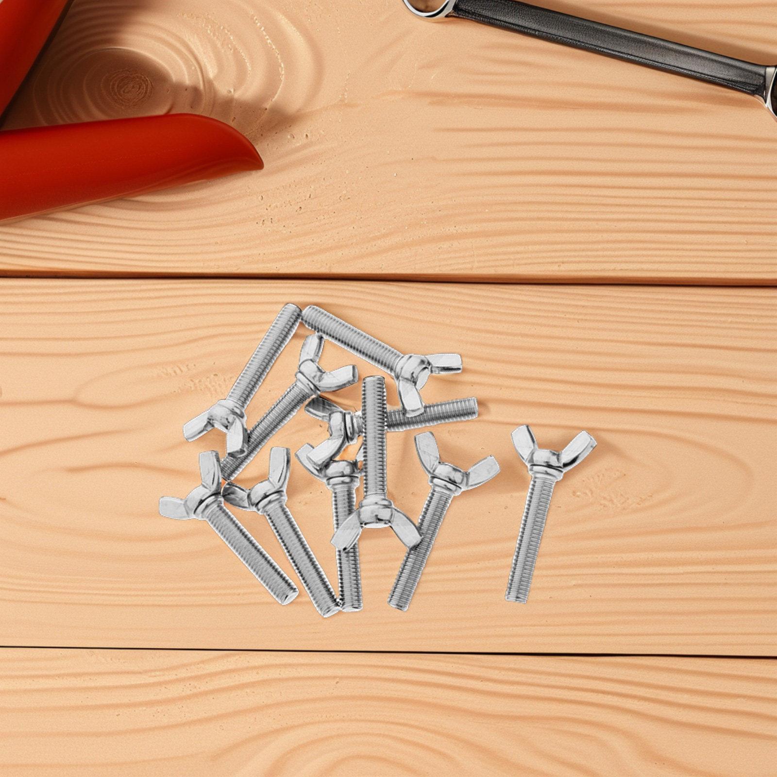 10Pcs Stainless Nuts M8x40 Thumb Screws Butterfly Bolts Manual Tightening Replacement Machine Fastener for Furniture 3.7X3X1.2CM
10Pcs Stainless Nuts M8x40 Thumb Screws Butterfly Bolts Manual Tightening Replacement Machine Fastener for Furniture 3.7X3X1.2CM