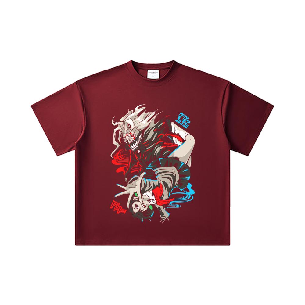 260 GSM Double Yarn 32 Count 100% Cotton Dandadan V38 Okarun Momo Print Unisex Heavy Cotton T Shirt 2XL вина червоного кольору
260 GSM Double Yarn 32 Count 100% Cotton Dandadan V38 Okarun Momo Print Unisex Heavy Cotton T Shirt 2XL вина червоного кольору