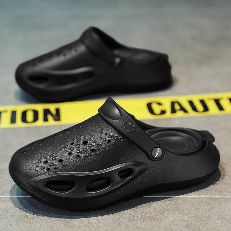 Повседневные нескользящие пляжные мужские тапочки для отдыха, мужские дышащие туфли из ЭВА с двумя отверстиями для ношения 44-45
Повседневные нескользящие пляжные мужские тапочки для отдыха, мужские дышащие туфли из ЭВА с двумя отверстиями для ношения 44-45