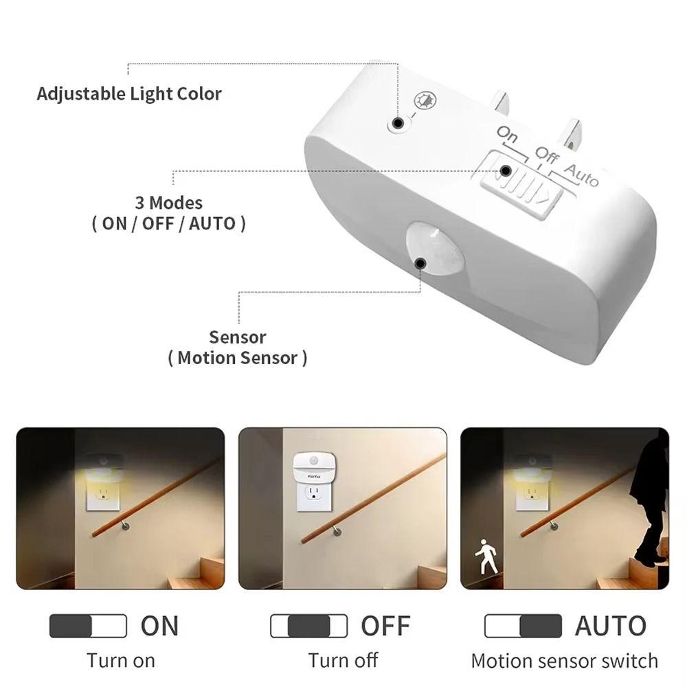 Motion Sensor Mini LED Night Light Wireless Bedside Night Lamp Induction Light Bathroom EU Plug
Motion Sensor Mini LED Night Light Wireless Bedside Night Lamp Induction Light Bathroom EU Plug