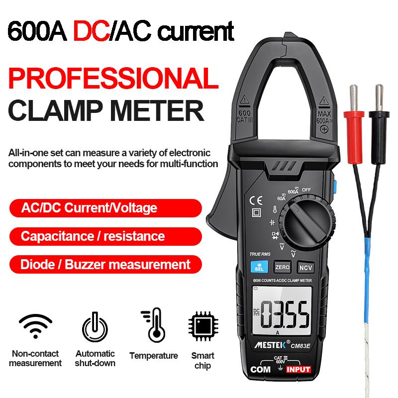 CM83E Digital Clamp Meter 600A AC DC Current True RMS Ammeter Pliers Auto Rang 6000 Count Multimeter Voltage Hz Ohm NCV Tester
CM83E Digital Clamp Meter 600A AC DC Current True RMS Ammeter Pliers Auto Rang 6000 Count Multimeter Voltage Hz Ohm NCV Tester