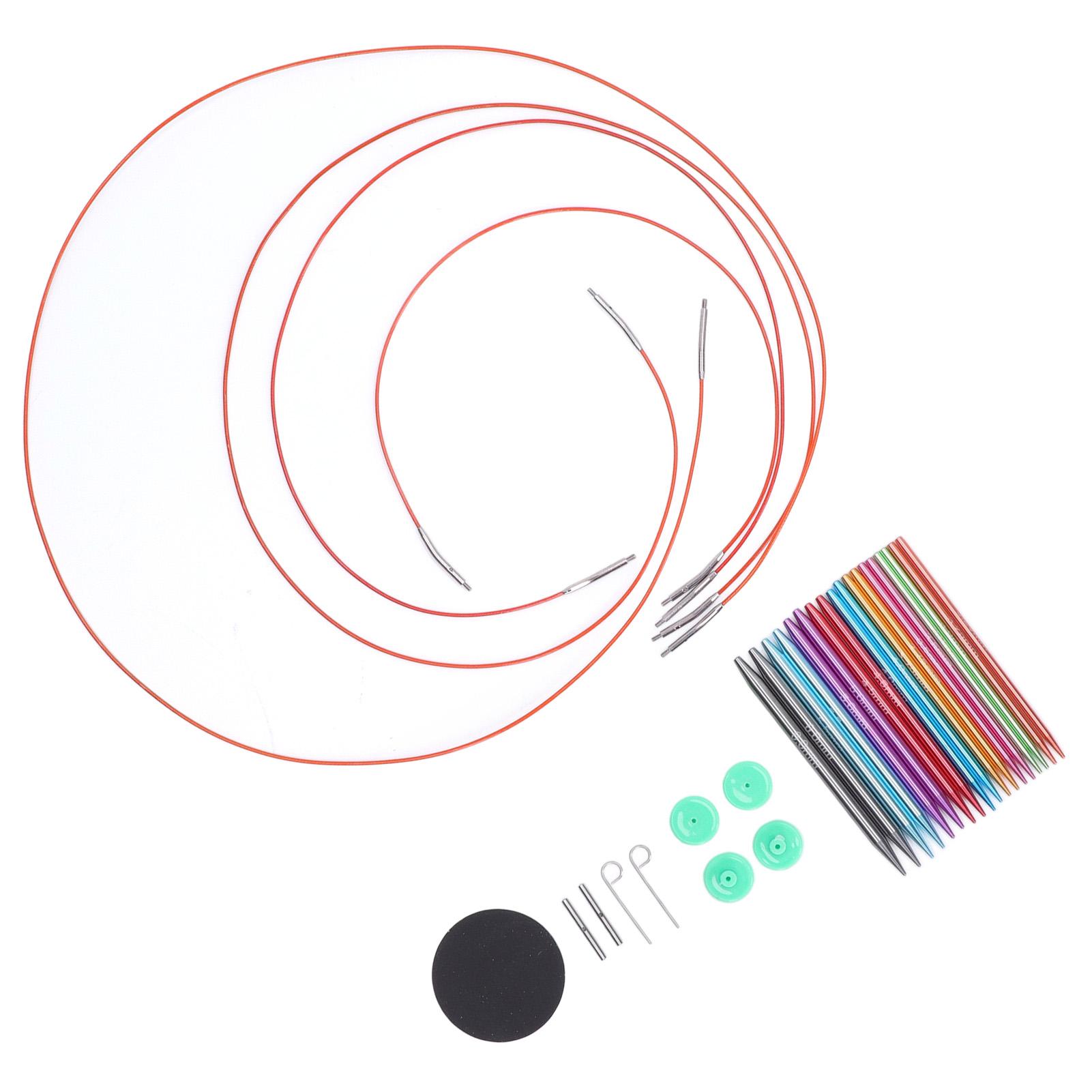 Набор круговых спиц для вязания 9 размеров Прочный алюминиевый эргономичный дизайн Набор круговых спиц для
Набор круговых спиц для вязания 9 размеров Прочный алюминиевый эргономичный дизайн Набор круговых спиц для