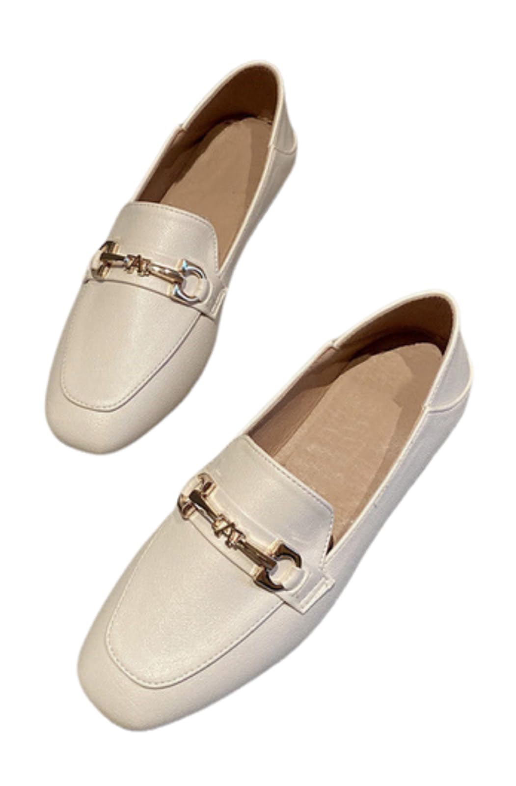 One s One Women s Square Toe Loafers with Low Heels, Perfect for Office, Casual, Commuting, and School (White, Size 24cm)
One s One Women s Square Toe Loafers with Low Heels, Perfect for Office, Casual, Commuting, and School (White, Size 24cm)