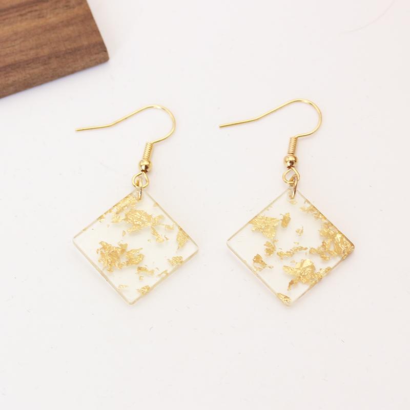 Acrylic Resin Goldleaf Big Round Dangle Earring for Women Lovely Simple Punk Temperament Ear Zircon Wholesale Christmas Gift
Acrylic Resin Goldleaf Big Round Dangle Earring for Women Lovely Simple Punk Temperament Ear Zircon Wholesale Christmas Gift