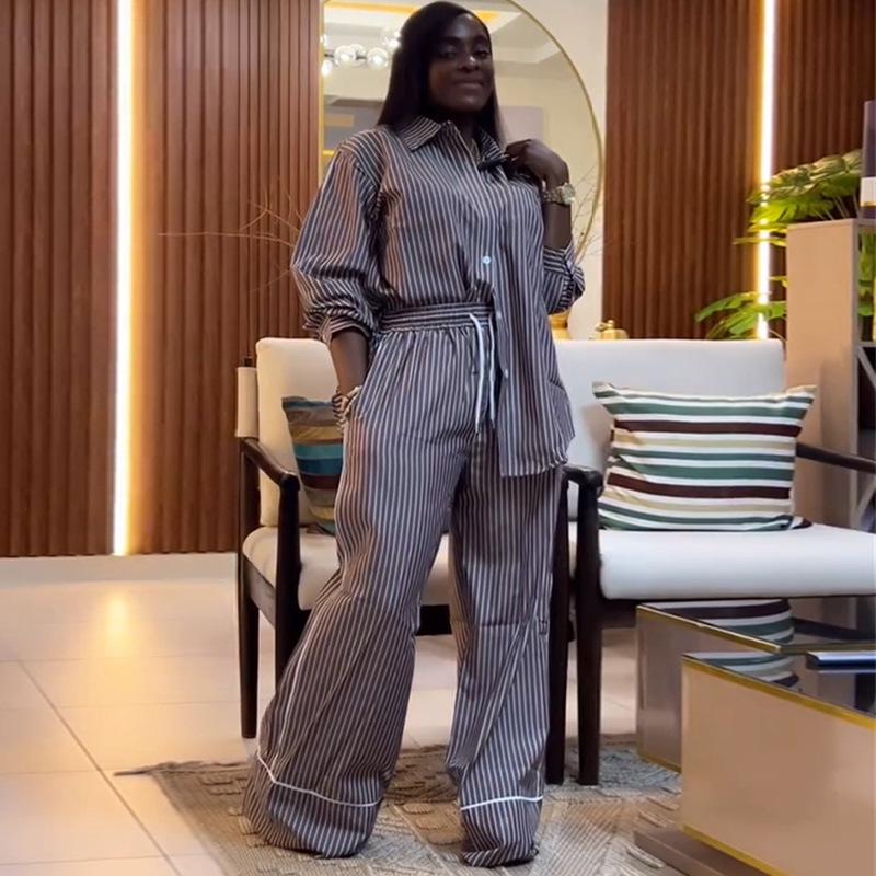 2025 Summer Women s Striped Button-Down Shirt & Wide-Leg Trousers Casual Set M чорний/білий
2025 Summer Women s Striped Button-Down Shirt & Wide-Leg Trousers Casual Set M чорний/білий